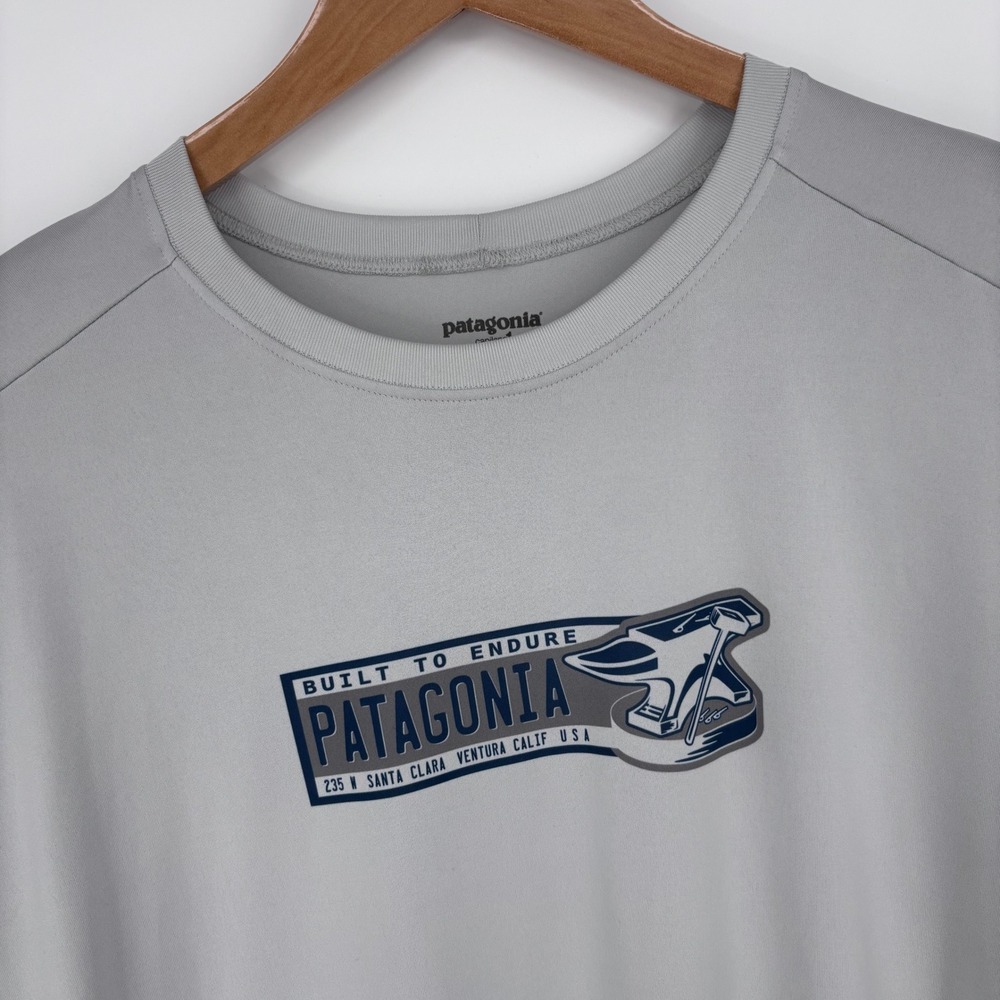 Patagonia Capilene 1 Silkweight Long Sleeve Shirt Mens XXL Gray Hiking Tee‎